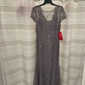 Adrianna Papell lavender Sequin Maxi Gown